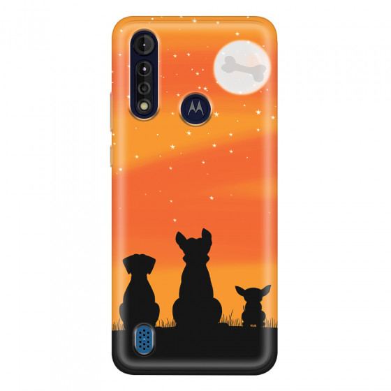 MOTOROLA by LENOVO - Moto G8 Power Lite - Soft Clear Case - Dog's Desire Orange Sky