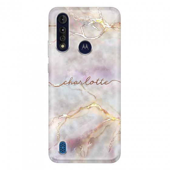 MOTOROLA by LENOVO - Moto G8 Power Lite - Soft Clear Case - Marble Rootage