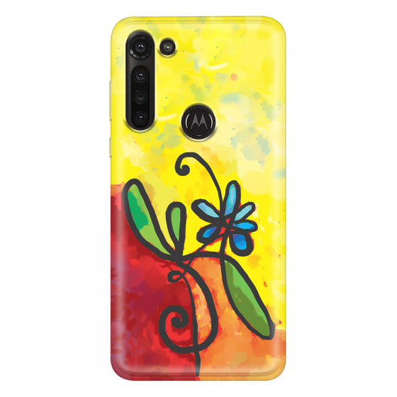 MOTOROLA by LENOVO - Moto G8 Power - Soft Clear Case - Flower in Picasso Style