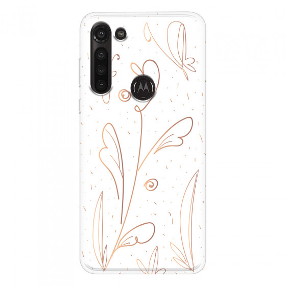MOTOROLA by LENOVO - Moto G8 Power - Soft Clear Case - Flowers In Style