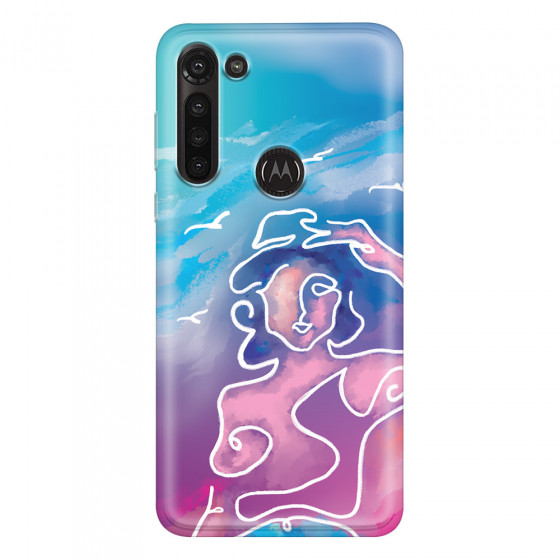 MOTOROLA by LENOVO - Moto G8 Power - Soft Clear Case - Lady With Seagulls