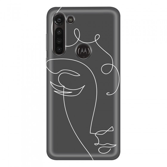 MOTOROLA by LENOVO - Moto G8 Power - Soft Clear Case - Light Portrait in Picasso Style