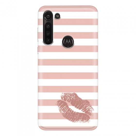 MOTOROLA by LENOVO - Moto G8 Power - Soft Clear Case - Pink Lipstick
