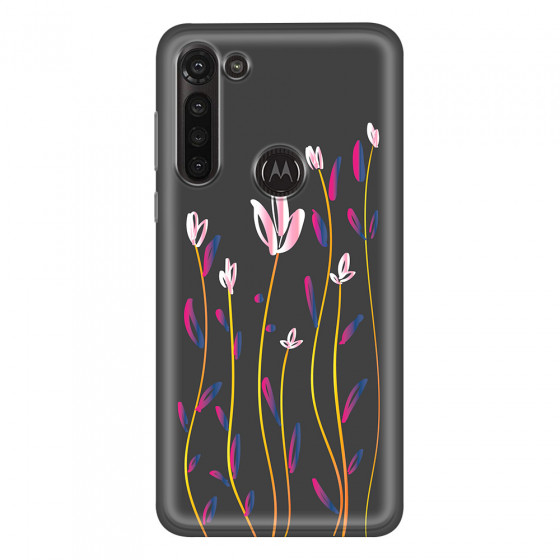 MOTOROLA by LENOVO - Moto G8 Power - Soft Clear Case - Pink Tulips