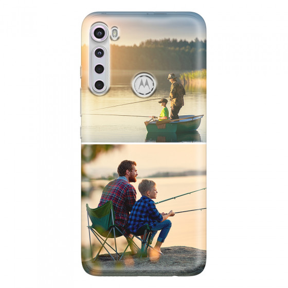 MOTOROLA by LENOVO - Moto One Fusion Plus - Soft Clear Case - Collage of 2
