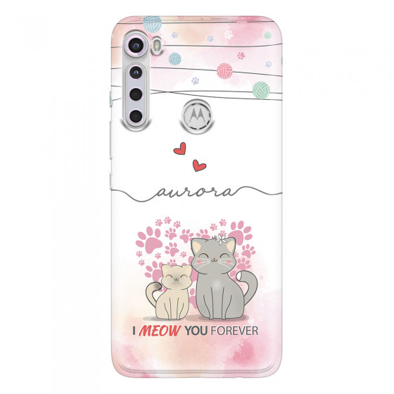 MOTOROLA by LENOVO - Moto One Fusion Plus - Soft Clear Case - I Meow You Forever