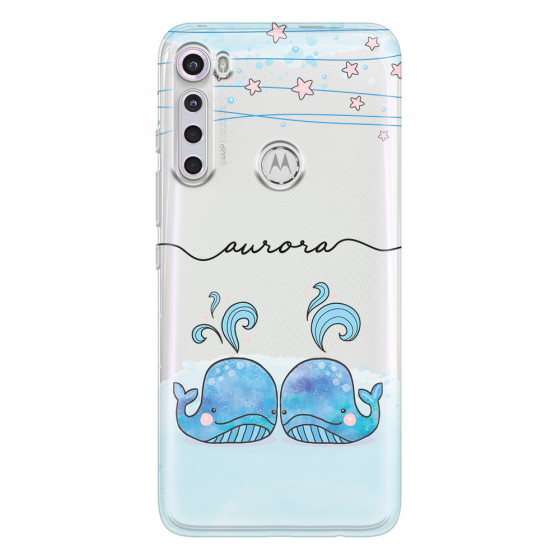 MOTOROLA by LENOVO - Moto One Fusion Plus - Soft Clear Case - Little Whales