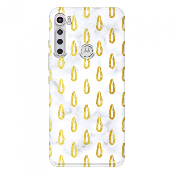MOTOROLA by LENOVO - Moto One Fusion Plus - Soft Clear Case - Marble Drops