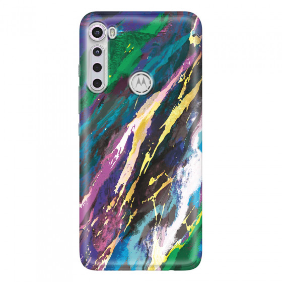 MOTOROLA by LENOVO - Moto One Fusion Plus - Soft Clear Case - Marble Emerald Pearl
