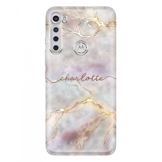 MOTOROLA by LENOVO - Moto One Fusion Plus - Soft Clear Case - Marble Rootage