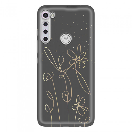 MOTOROLA by LENOVO - Moto One Fusion Plus - Soft Clear Case - Midnight Flowers