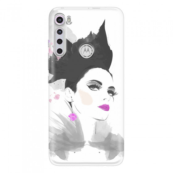MOTOROLA by LENOVO - Moto One Fusion Plus - Soft Clear Case - Pink Lips