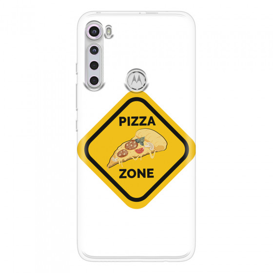 MOTOROLA by LENOVO - Moto One Fusion Plus - Soft Clear Case - Pizza Zone Phone Case