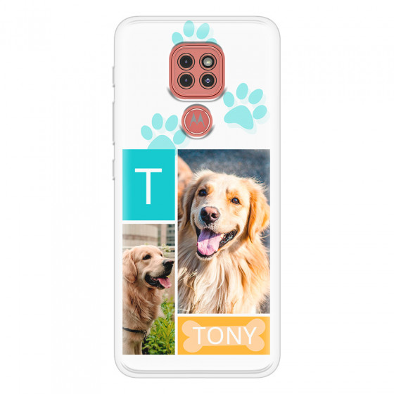 MOTOROLA by LENOVO - Moto G9 Play - Soft Clear Case - Dog Collage