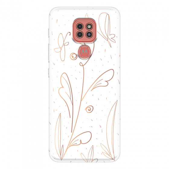 MOTOROLA by LENOVO - Moto G9 Play - Soft Clear Case - Flowers In Style