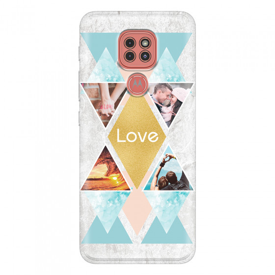 MOTOROLA by LENOVO - Moto G9 Play - Soft Clear Case - Triangle Love Photo