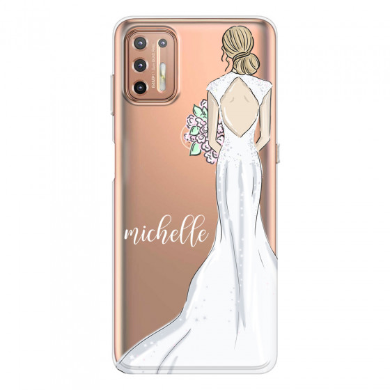 MOTOROLA by LENOVO - Moto G9 Plus - Soft Clear Case - Bride To Be Blonde