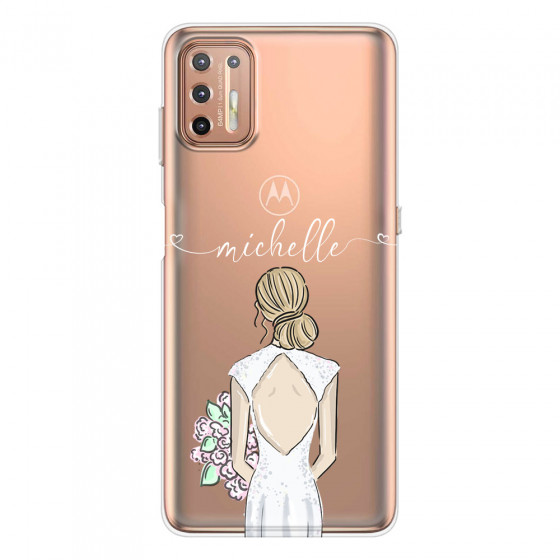 MOTOROLA by LENOVO - Moto G9 Plus - Soft Clear Case - Bride To Be Blonde II.
