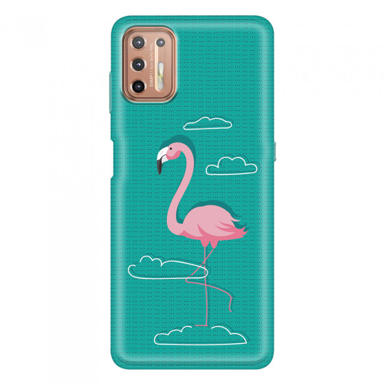 MOTOROLA by LENOVO - Moto G9 Plus - Soft Clear Case - Cartoon Flamingo