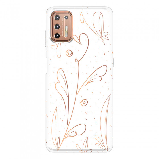 MOTOROLA by LENOVO - Moto G9 Plus - Soft Clear Case - Flowers In Style
