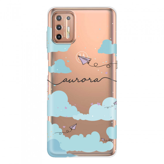 MOTOROLA by LENOVO - Moto G9 Plus - Soft Clear Case - Up in the Clouds