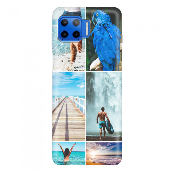 MOTOROLA by LENOVO - Moto G 5G Plus - Soft Clear Case - Collage of 6