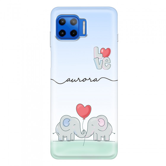 MOTOROLA by LENOVO - Moto G 5G Plus - Soft Clear Case - Elephants in Love