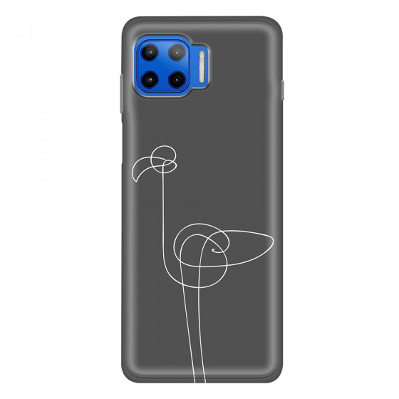 MOTOROLA by LENOVO - Moto G 5G Plus - Soft Clear Case - Flamingo Drawing