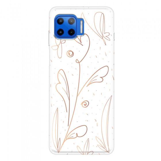 MOTOROLA by LENOVO - Moto G 5G Plus - Soft Clear Case - Flowers In Style