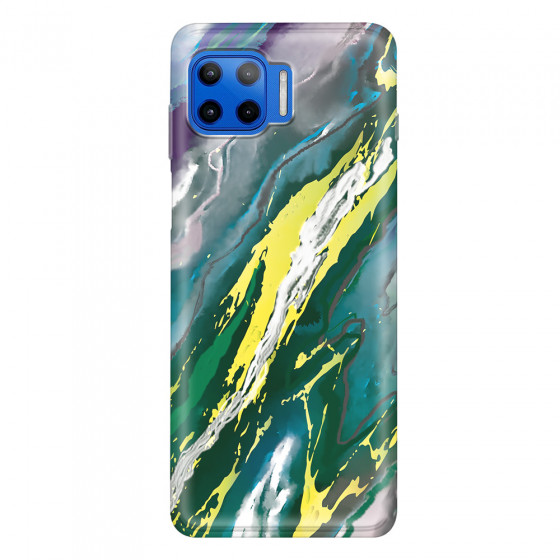 MOTOROLA by LENOVO - Moto G 5G Plus - Soft Clear Case - Marble Rainforest Green