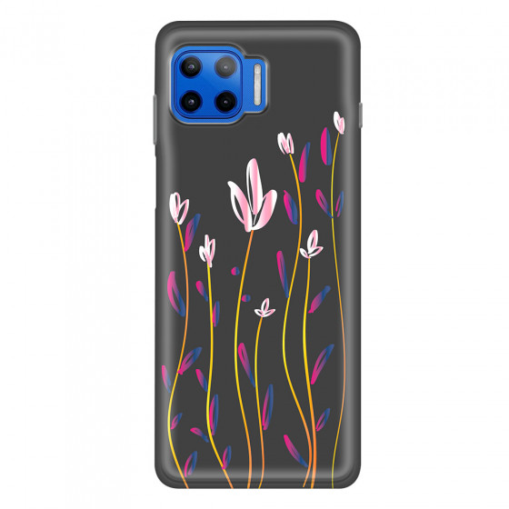 MOTOROLA by LENOVO - Moto G 5G Plus - Soft Clear Case - Pink Tulips