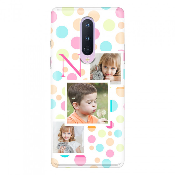 ONEPLUS - OnePlus 8 - Soft Clear Case - Cute Dots Initial