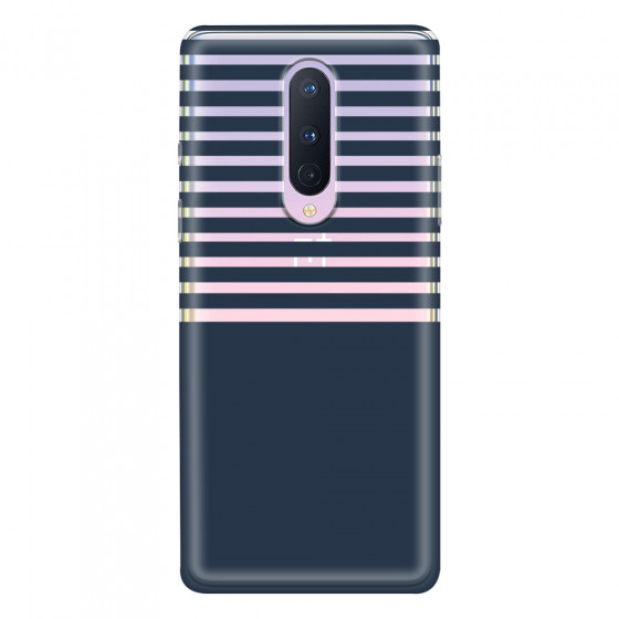 ONEPLUS - OnePlus 8 - Soft Clear Case - Life in Blue Stripes