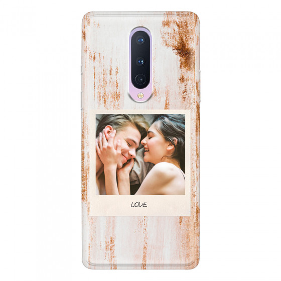 ONEPLUS - OnePlus 8 - Soft Clear Case - Wooden Polaroid