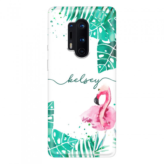 ONEPLUS - OnePlus 8 Pro - Soft Clear Case - Flamingo Watercolor