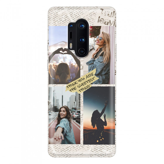 ONEPLUS - OnePlus 8 Pro - Soft Clear Case - Newspaper Vibes Phone Case