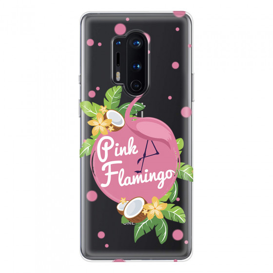 ONEPLUS - OnePlus 8 Pro - Soft Clear Case - Pink Flamingo