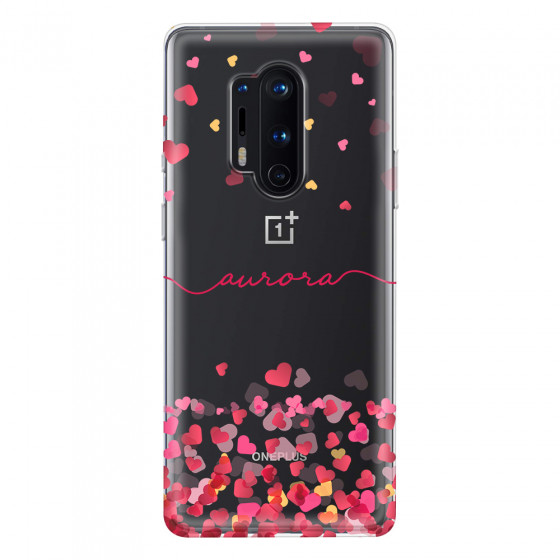 ONEPLUS - OnePlus 8 Pro - Soft Clear Case - Scattered Hearts