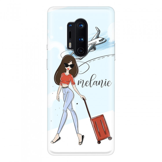 ONEPLUS - OnePlus 8 Pro - Soft Clear Case - Travelers Duo Brunette