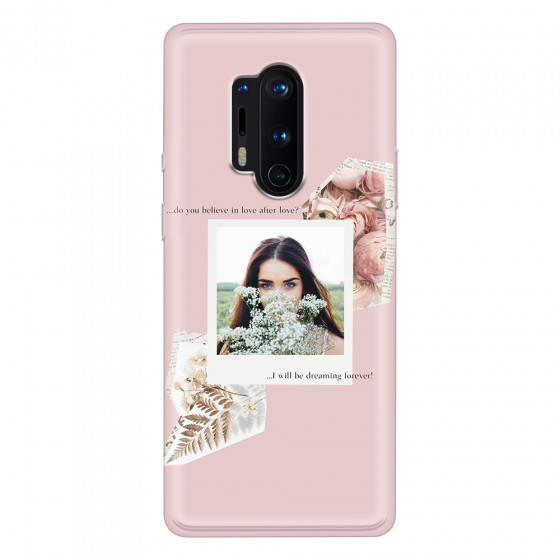 ONEPLUS - OnePlus 8 Pro - Soft Clear Case - Vintage Pink Collage Phone Case