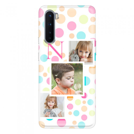 ONEPLUS - OnePlus Nord - Soft Clear Case - Cute Dots Initial