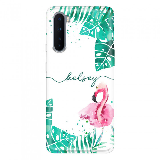 ONEPLUS - OnePlus Nord - Soft Clear Case - Flamingo Watercolor