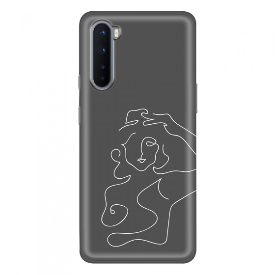 ONEPLUS - OnePlus Nord - Soft Clear Case - Grey Silhouette