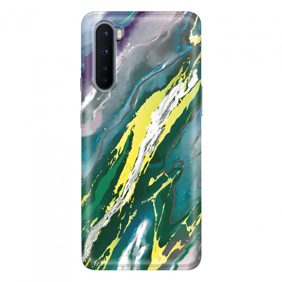 ONEPLUS - OnePlus Nord - Soft Clear Case - Marble Rainforest Green