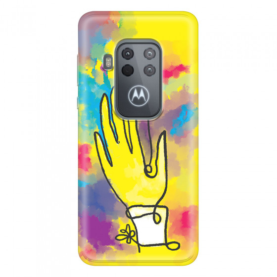 MOTOROLA by LENOVO - Moto One Zoom - Soft Clear Case - Abstract Hand Paint
