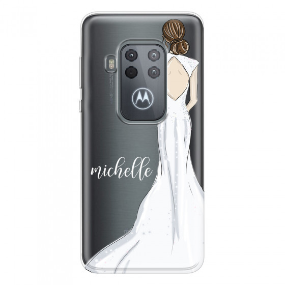 MOTOROLA by LENOVO - Moto One Zoom - Soft Clear Case - Bride To Be Brunette