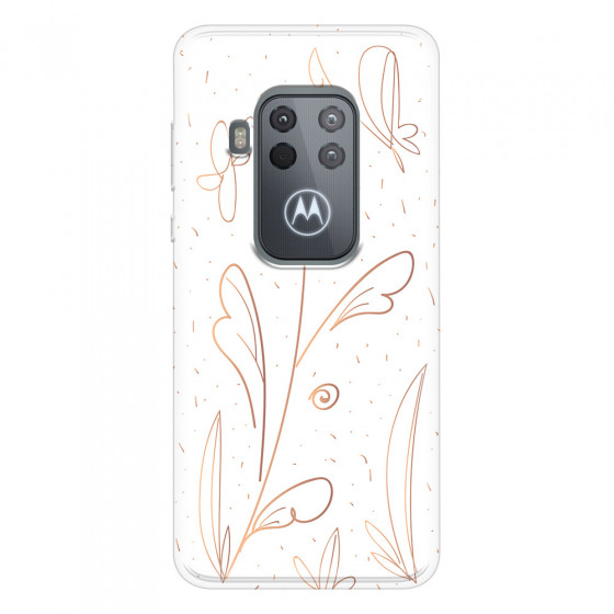 MOTOROLA by LENOVO - Moto One Zoom - Soft Clear Case - Flowers In Style
