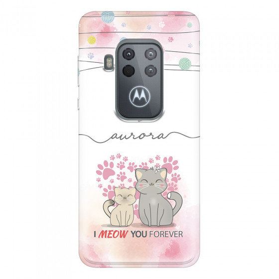 MOTOROLA by LENOVO - Moto One Zoom - Soft Clear Case - I Meow You Forever