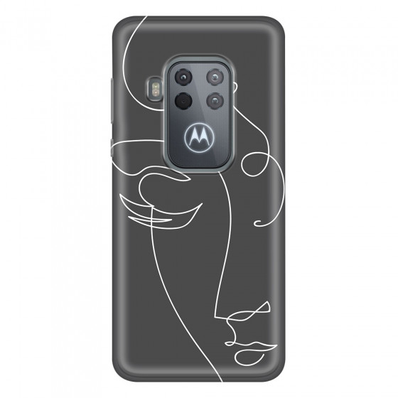 MOTOROLA by LENOVO - Moto One Zoom - Soft Clear Case - Light Portrait in Picasso Style