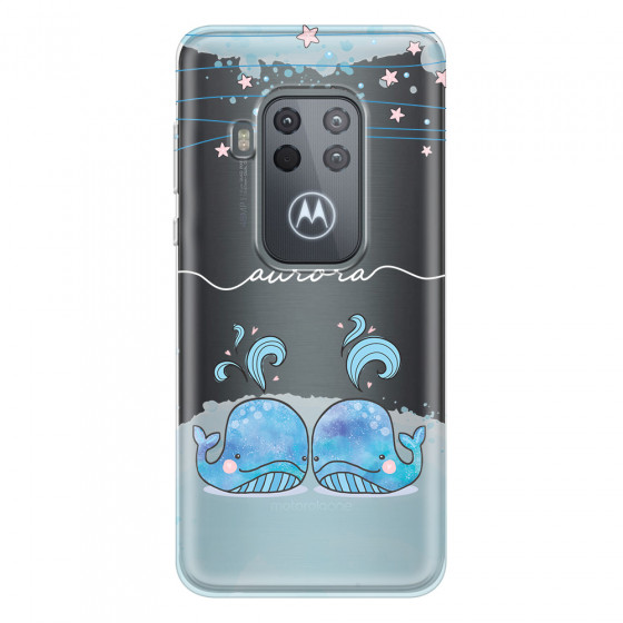 MOTOROLA by LENOVO - Moto One Zoom - Soft Clear Case - Little Whales White